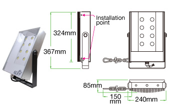 照明燈- F02T100 (工業加強型)